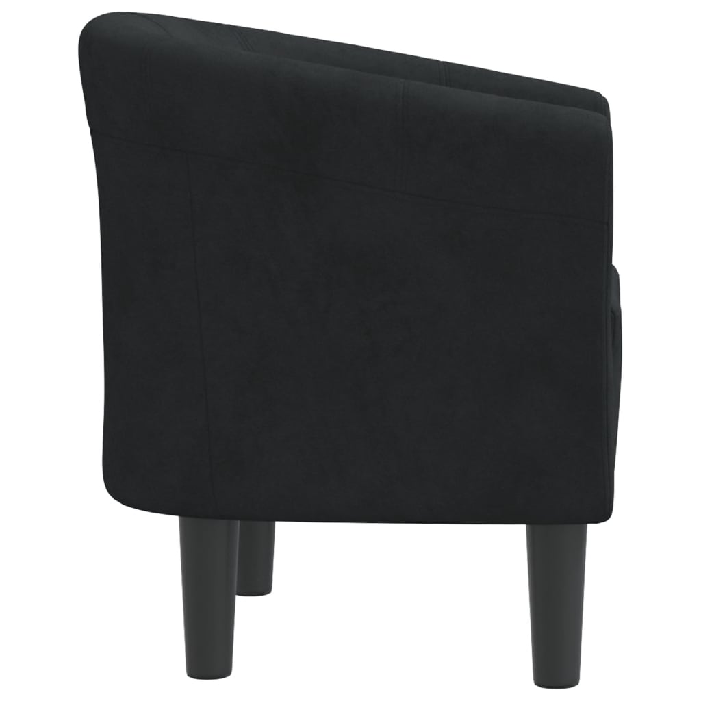 Poltrona veludo preto