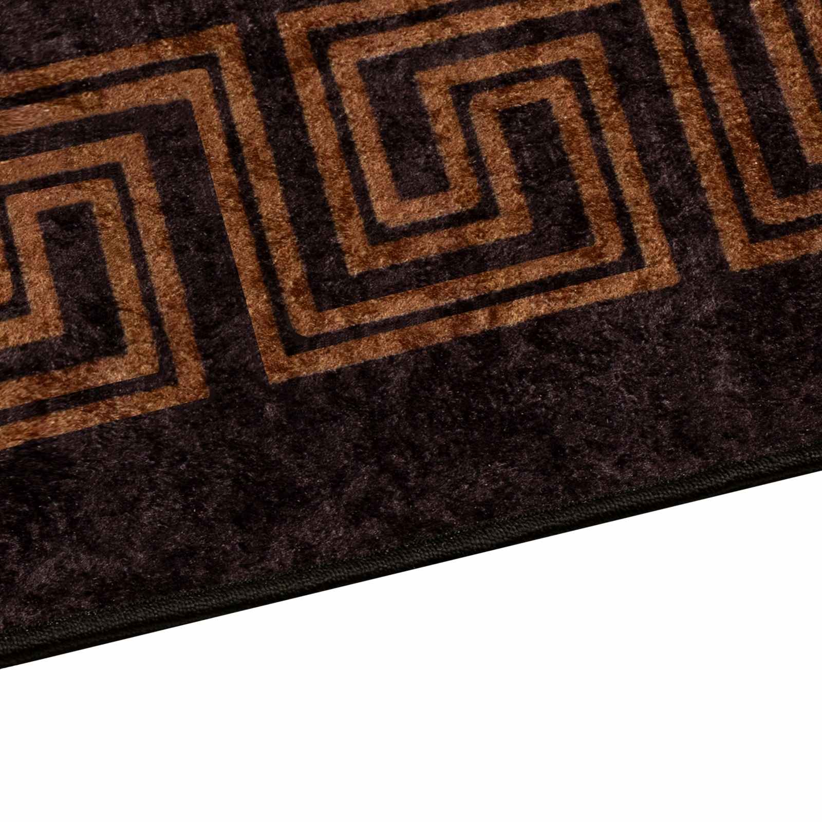 Passadeira marsa preto 50 x 150 cm poliéster e PVC
