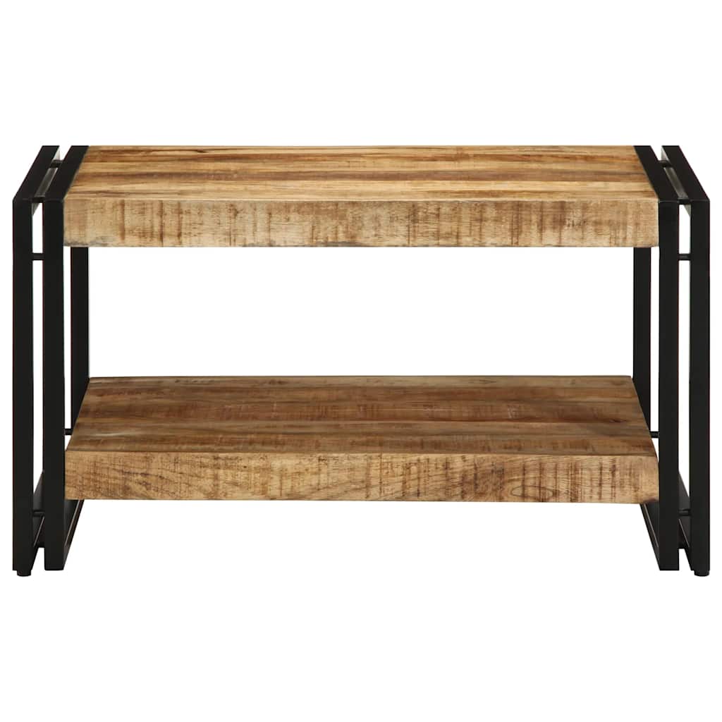 Mesa de centro 70x50x38 cm madeira de mangueira áspera maciça