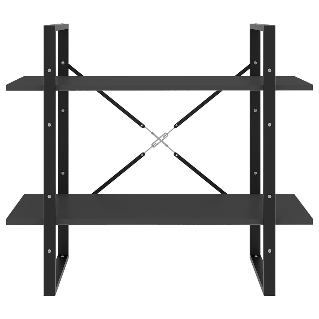 Estante com 2 prateleiras 80x30x70 cm derivados madeira cinza