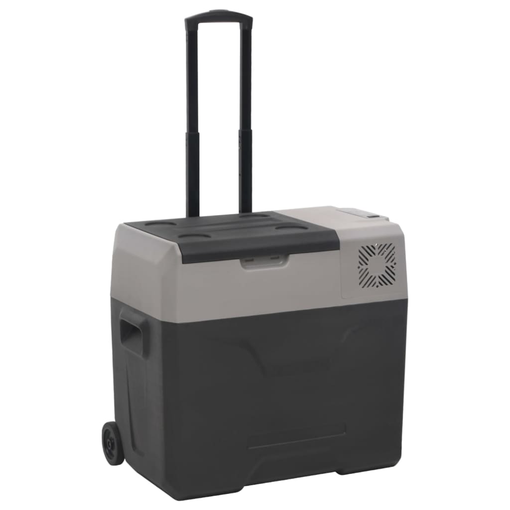Mala térmica c/ rodas e adaptador 30l polipropileno preto/cinza