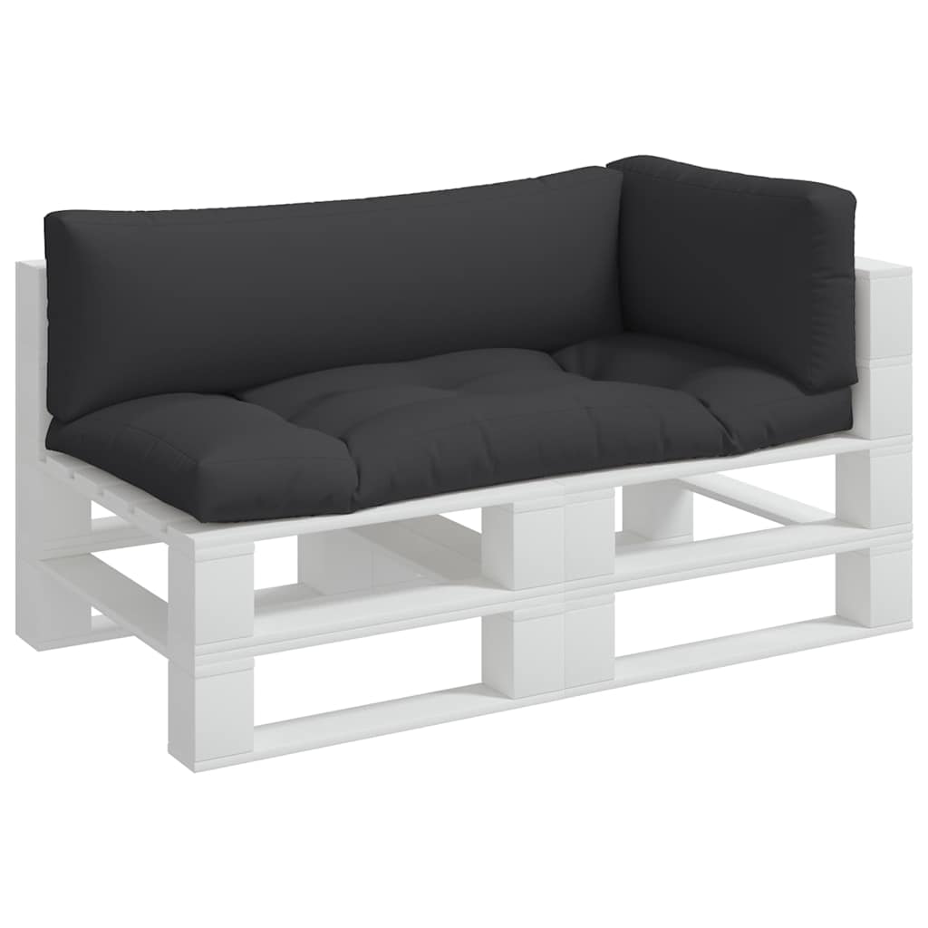 Almofadões para sofás de paletes 3 pcs tecido preto