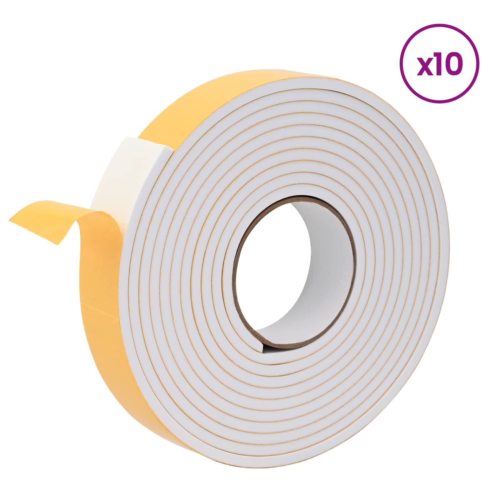 Fita de espuma autoadesiva 10 unid. branco 40mm x 5m espuma cr