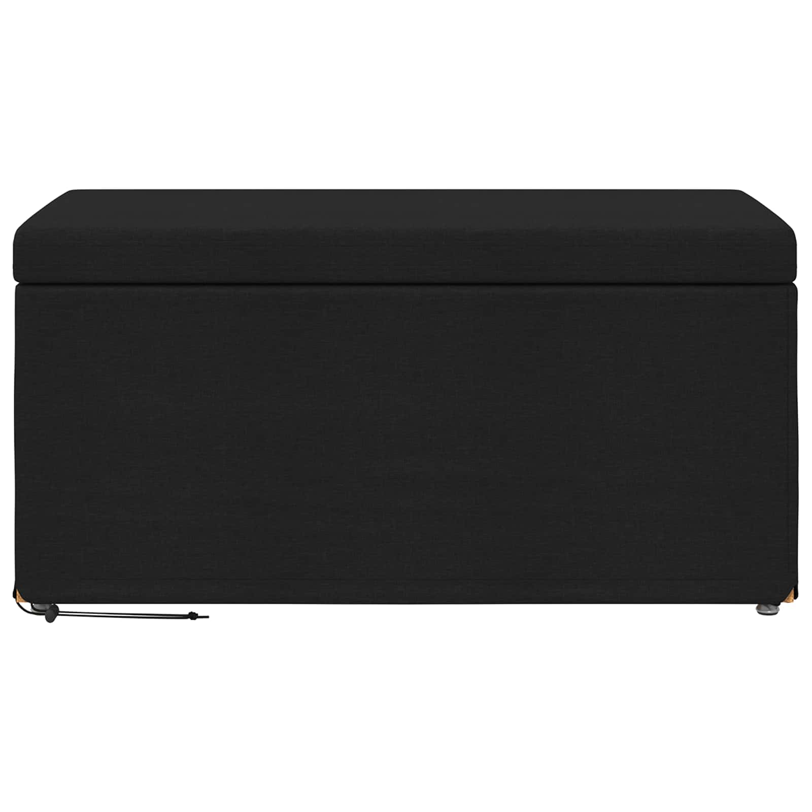 Banqueta preto 81 x 41 x 40 cm tecido e madeira engenharia