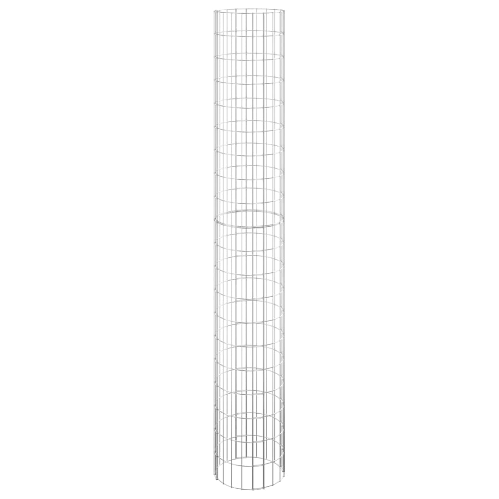 Canteiro elevado/cesto gabião circular 3pcs ø30x200cm aço galv.