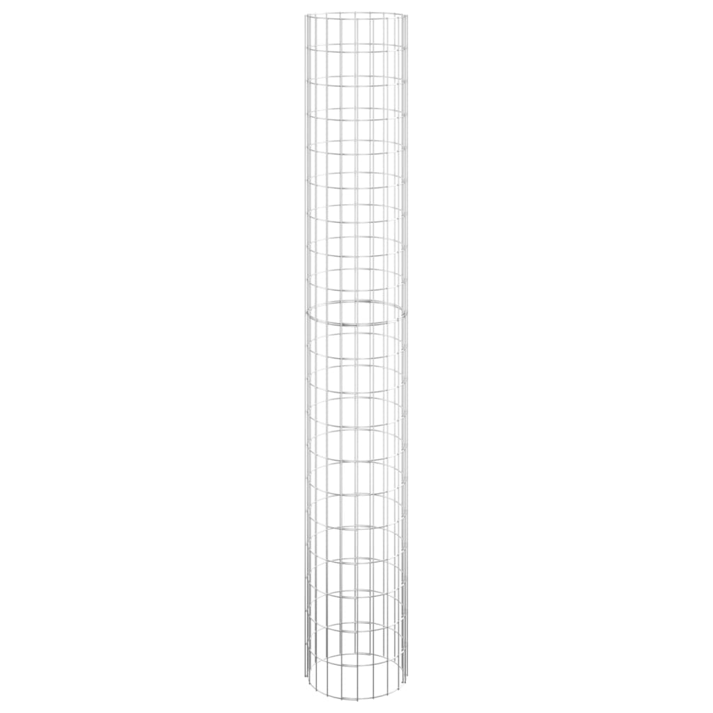 Canteiro elevado/cesto gabião circular 3pcs ø30x200cm aço galv.