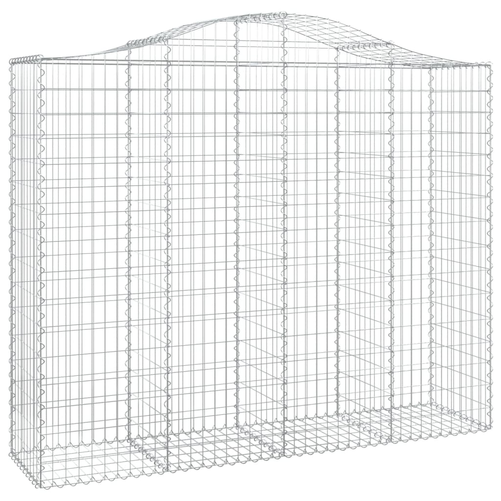 Cestos gabião arqueados 3pcs 200x50x160/180cm ferro galvanizado