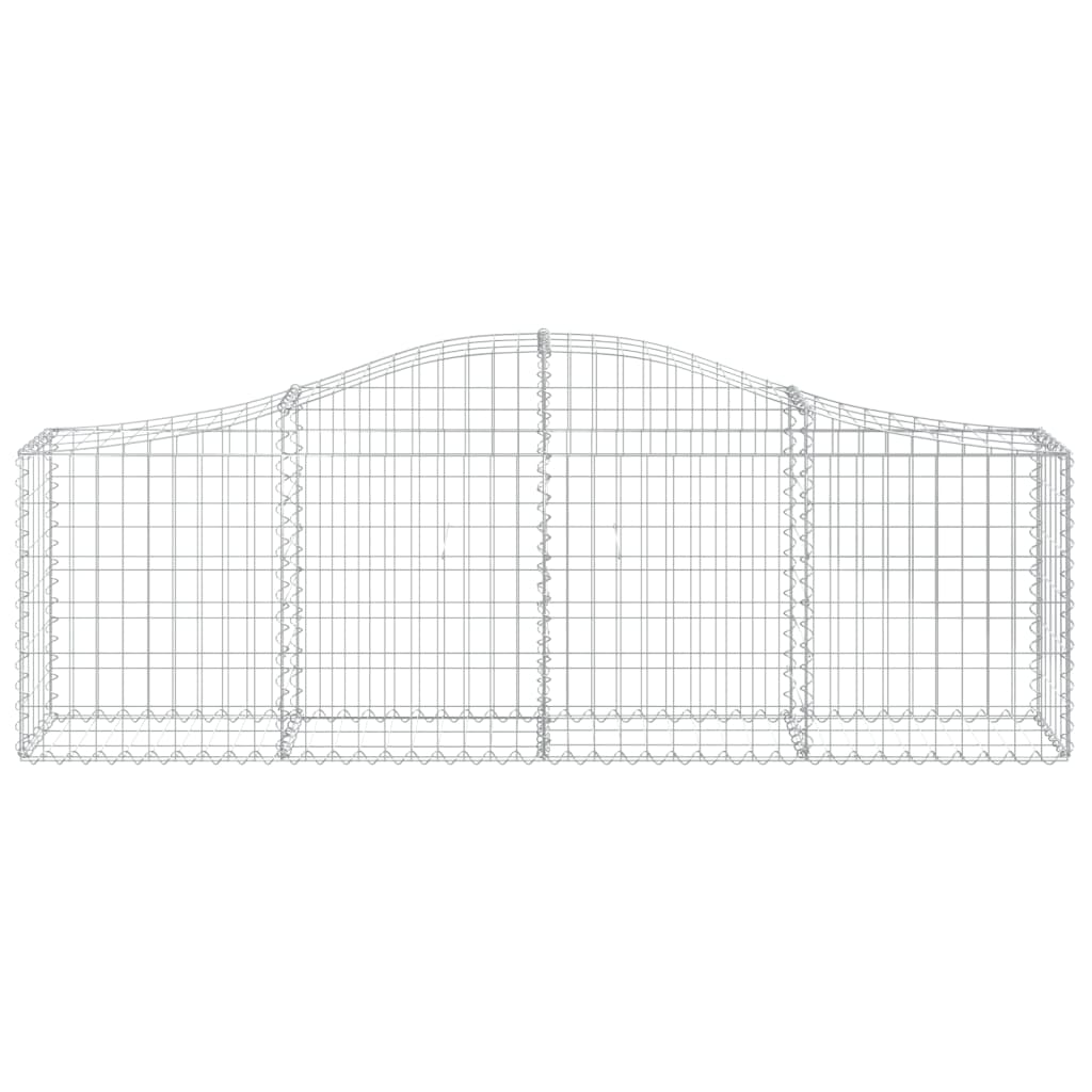 Cestos gabião arqueados 18pcs 200x30x60/80 cm ferro galvanizado