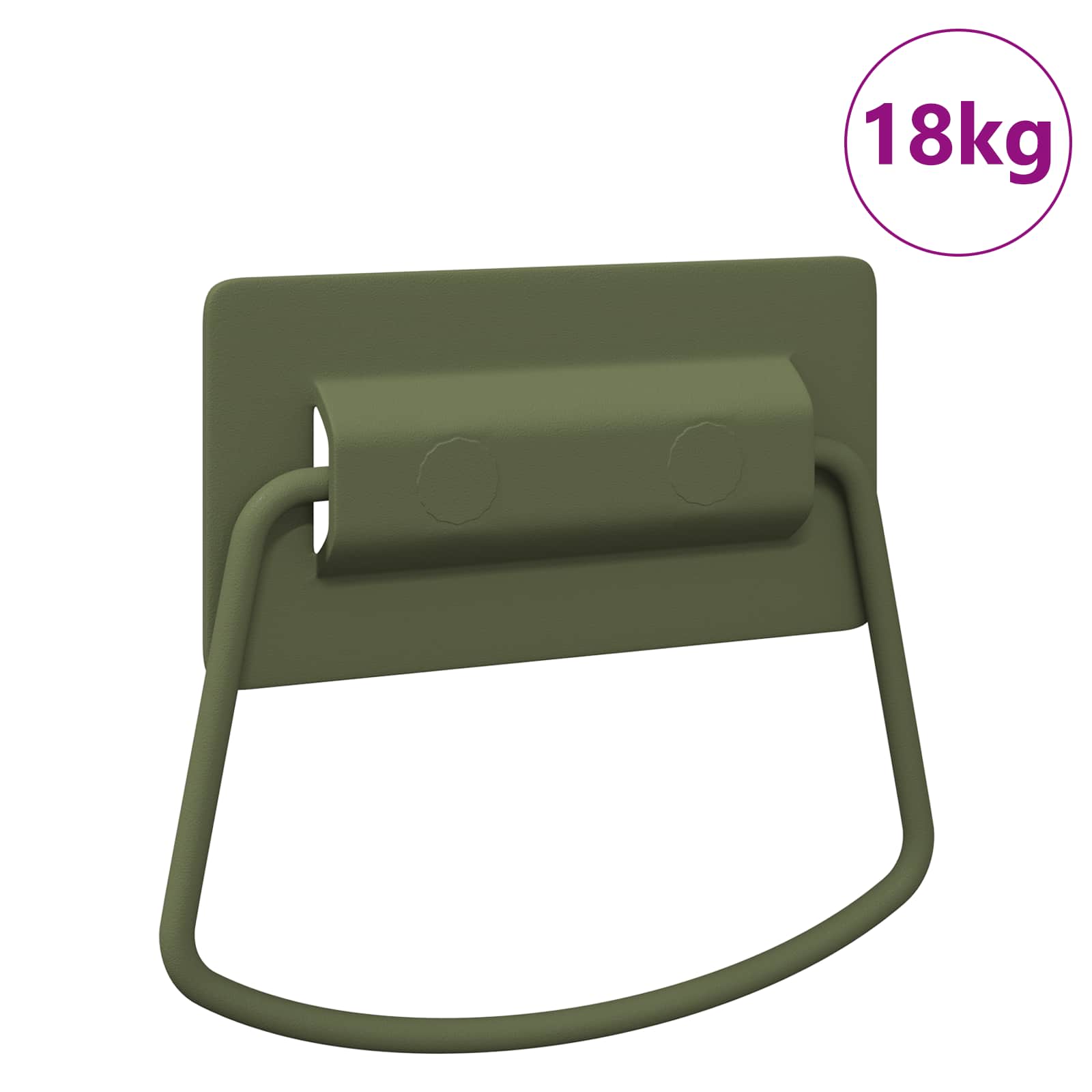 Maçanetas de armário verde oliva 85 x 45 mm metal