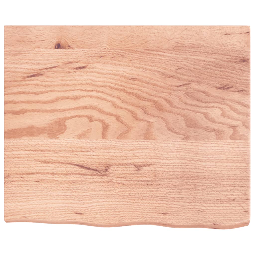Tampo de mesa 60x50x(2-6) cm carvalho tratado castanho-claro