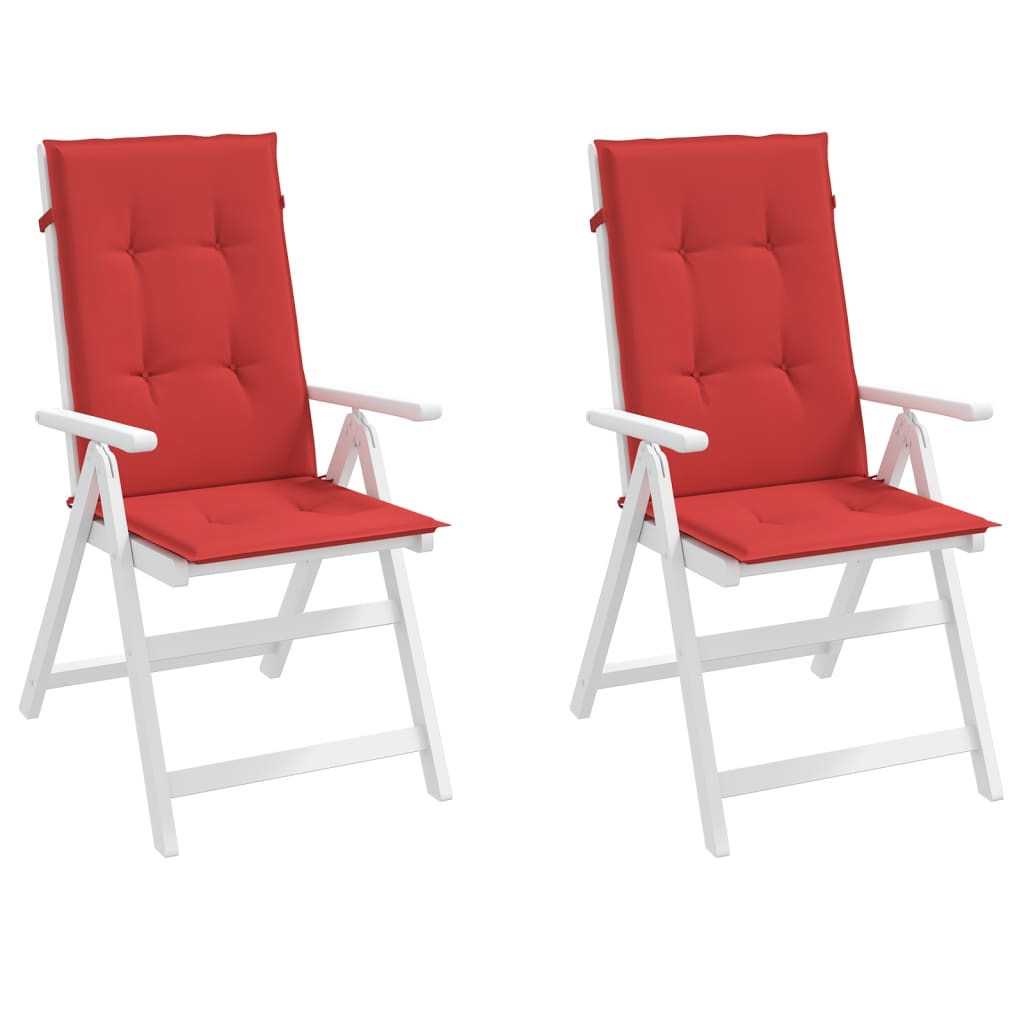 Almofadões para cadeiras altas de jardim 2 pcs tecido vermelho