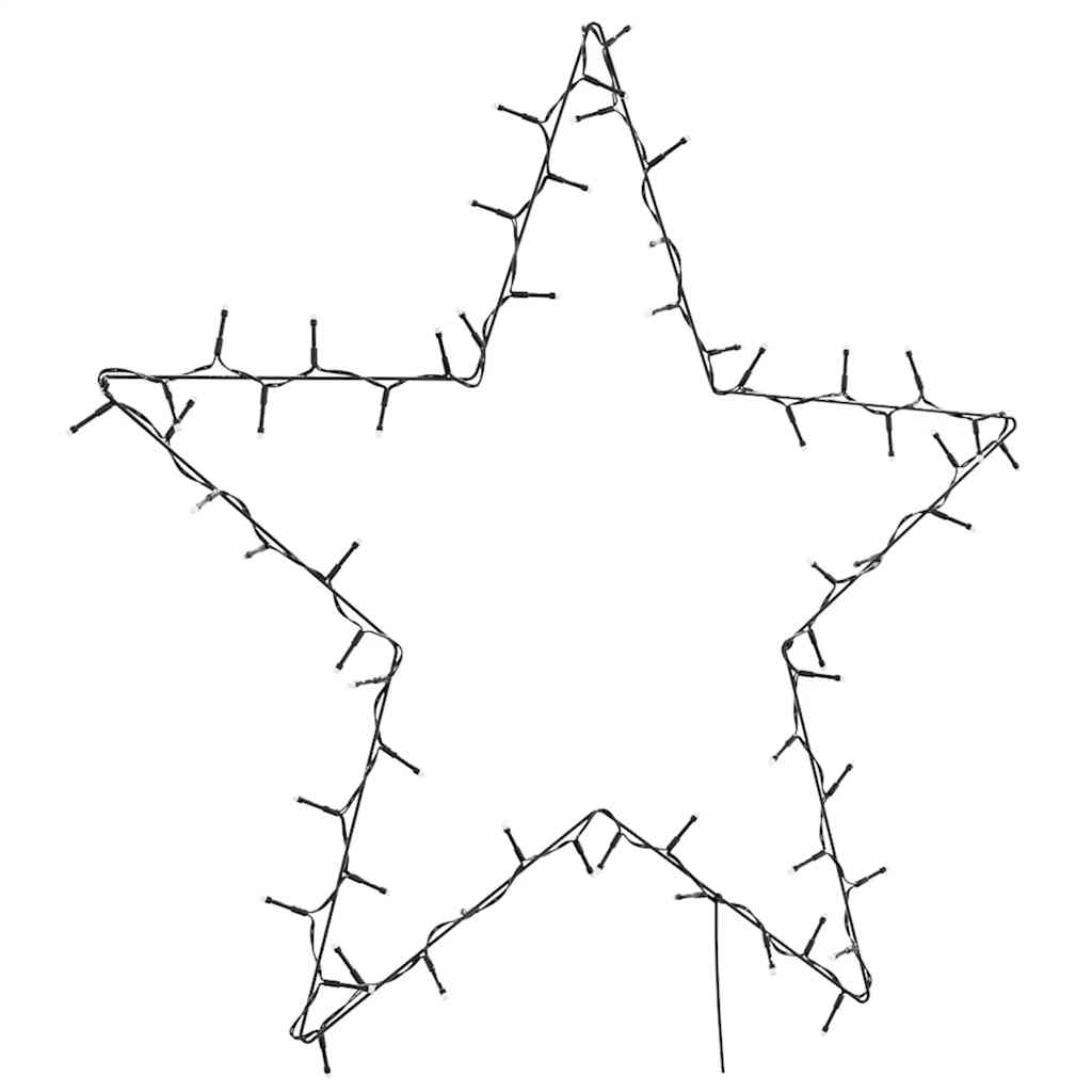 Luzes de natal silhueta estrela 80 leds branco quente