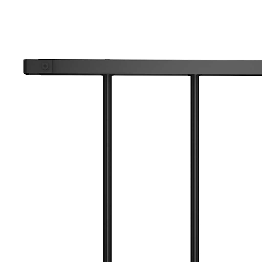 Painel de cerca woerden em aço revestido a pó, 163x100 cm, preto