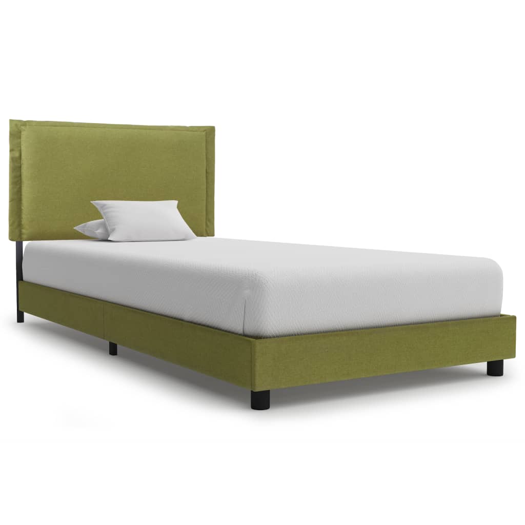 Estrutura de cama 90x200 cm tecido verde
