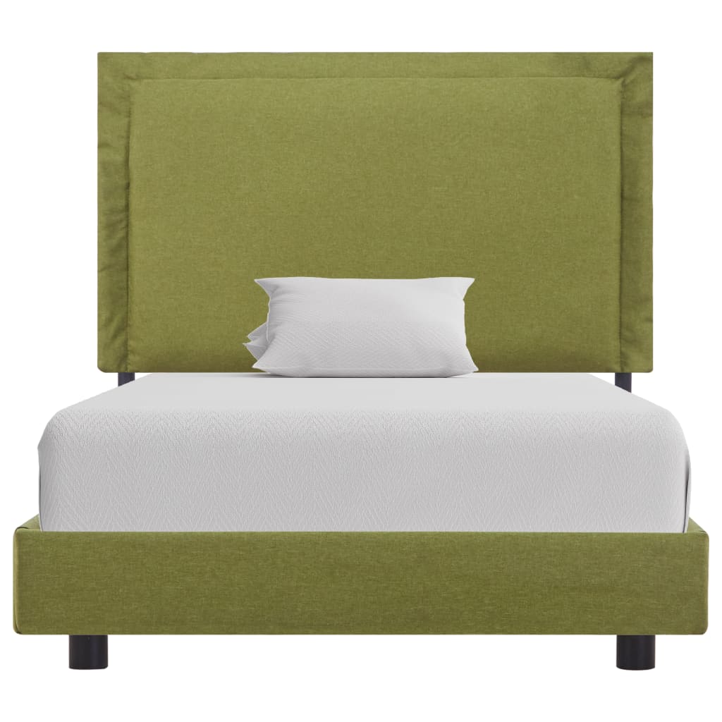 Estrutura de cama 90x200 cm tecido verde