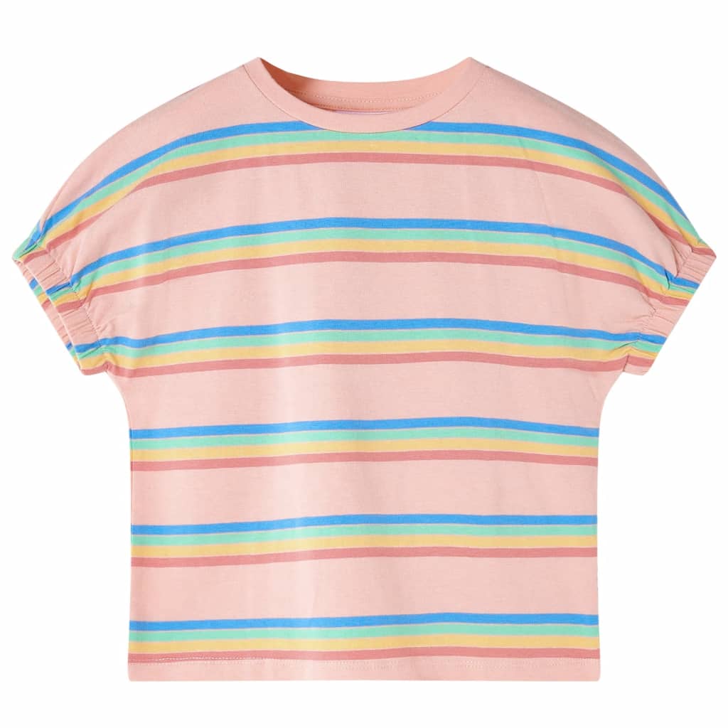 T-shirt para criança cor pêssego 128