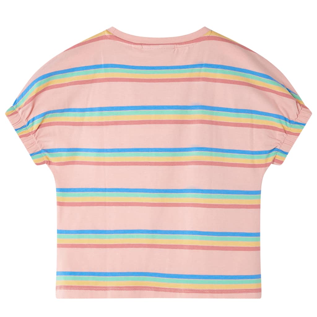 T-shirt para criança cor pêssego 128