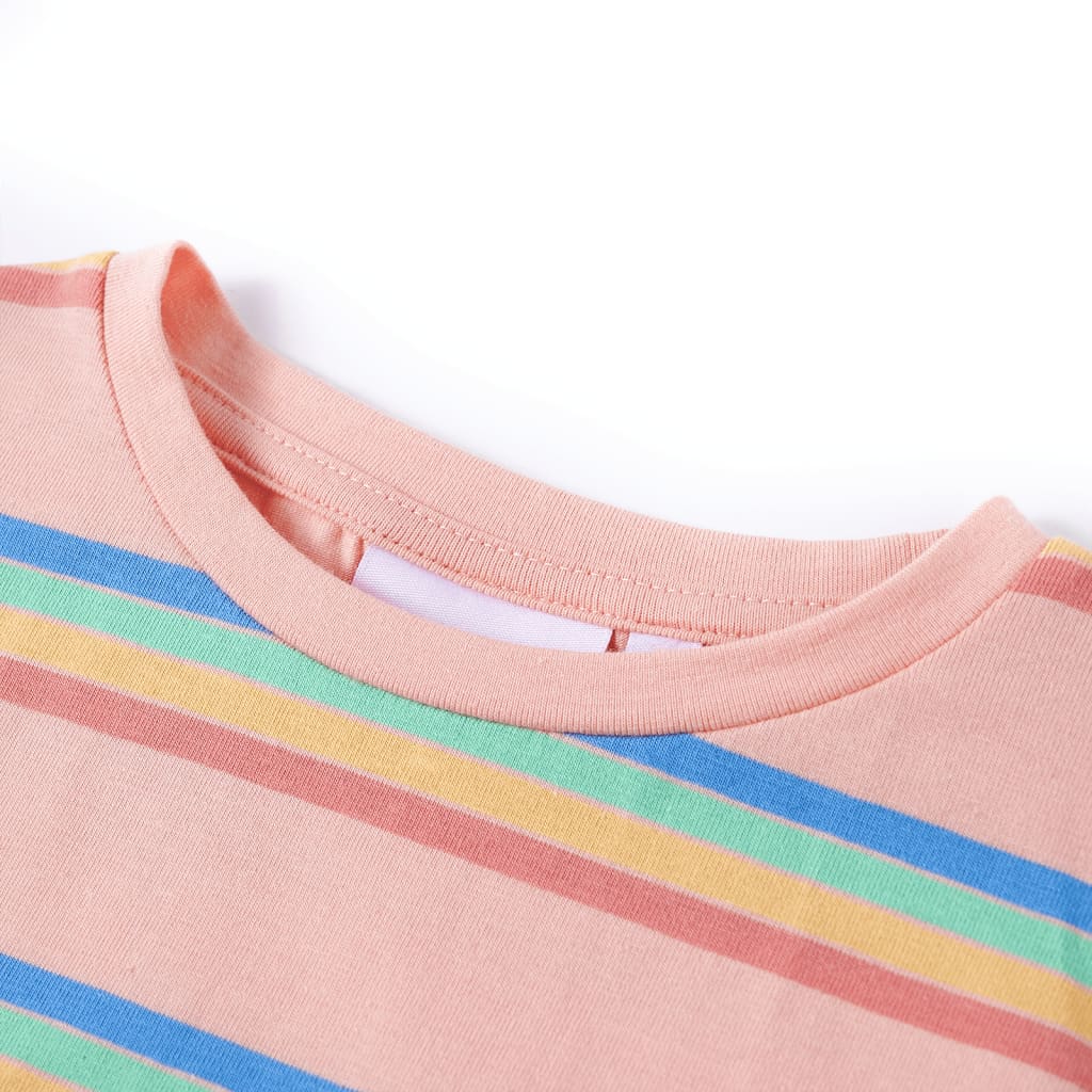 T-shirt para criança cor pêssego 128