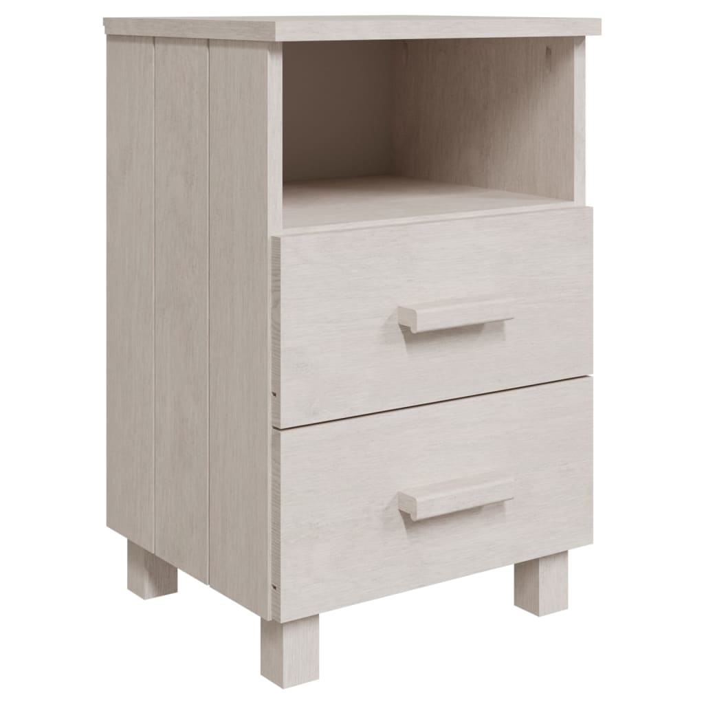 Mesas cabeceira hamar 2pcs 40x35x62 cm pinho maciço branco