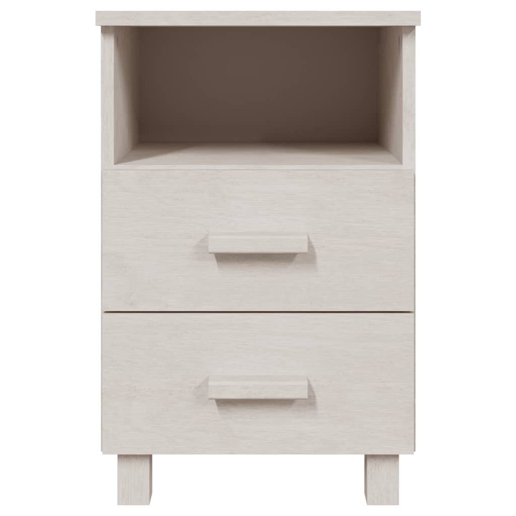 Mesas cabeceira hamar 2pcs 40x35x62 cm pinho maciço branco