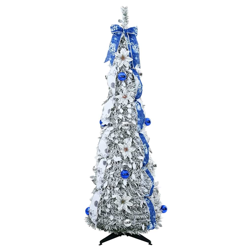 Árvore de natal artificial com 100 leds branco 150 cm PVC