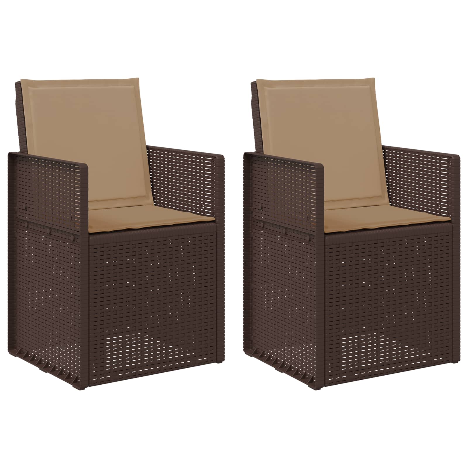 Cadeiras de jantar para jardim 2 unid. PP