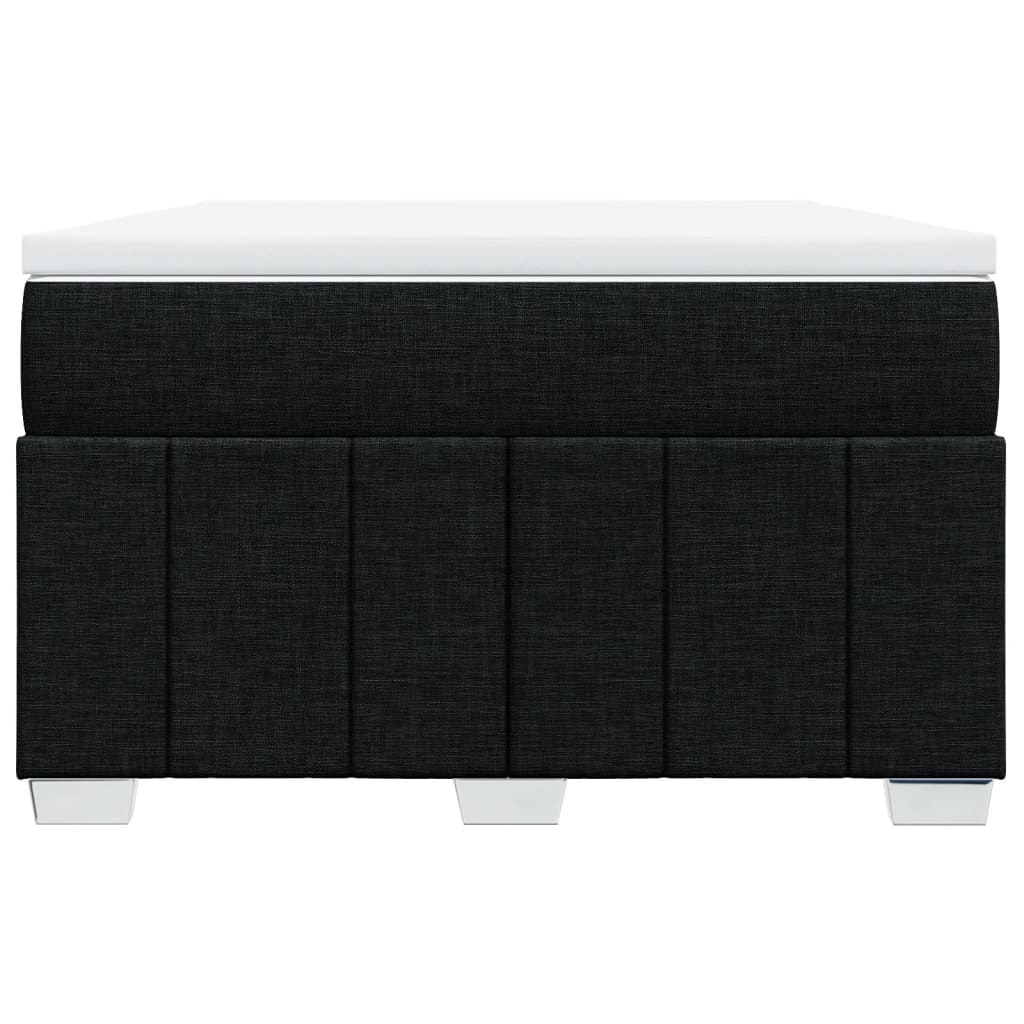 Cama boxspring com colchão 120x190 cm tecido preto