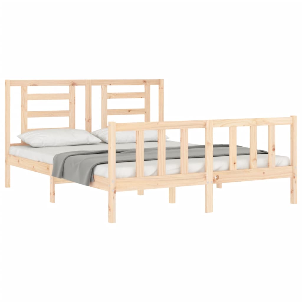 Cama sem colchão 160x200 cm madeira de pinho maciça