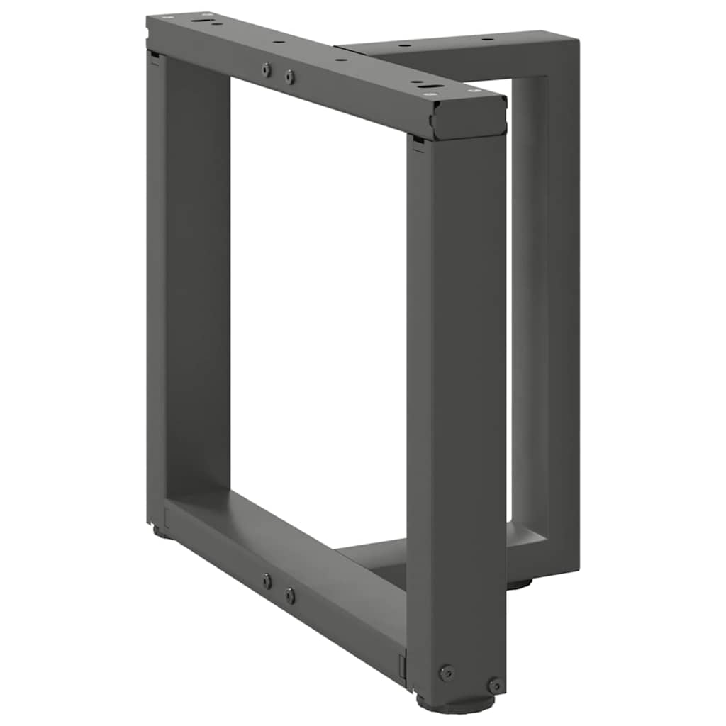 Pés para mesa de centro em forma de t, 2 peças, antracite, 50x25x(42-43) cm, aço