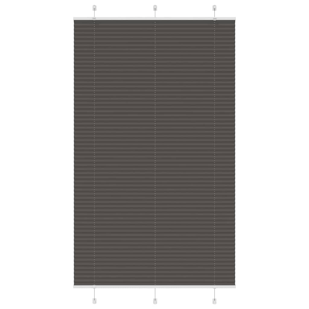 Preto plissada cega 120x200 cm largura tecido 119,4cm poliéster