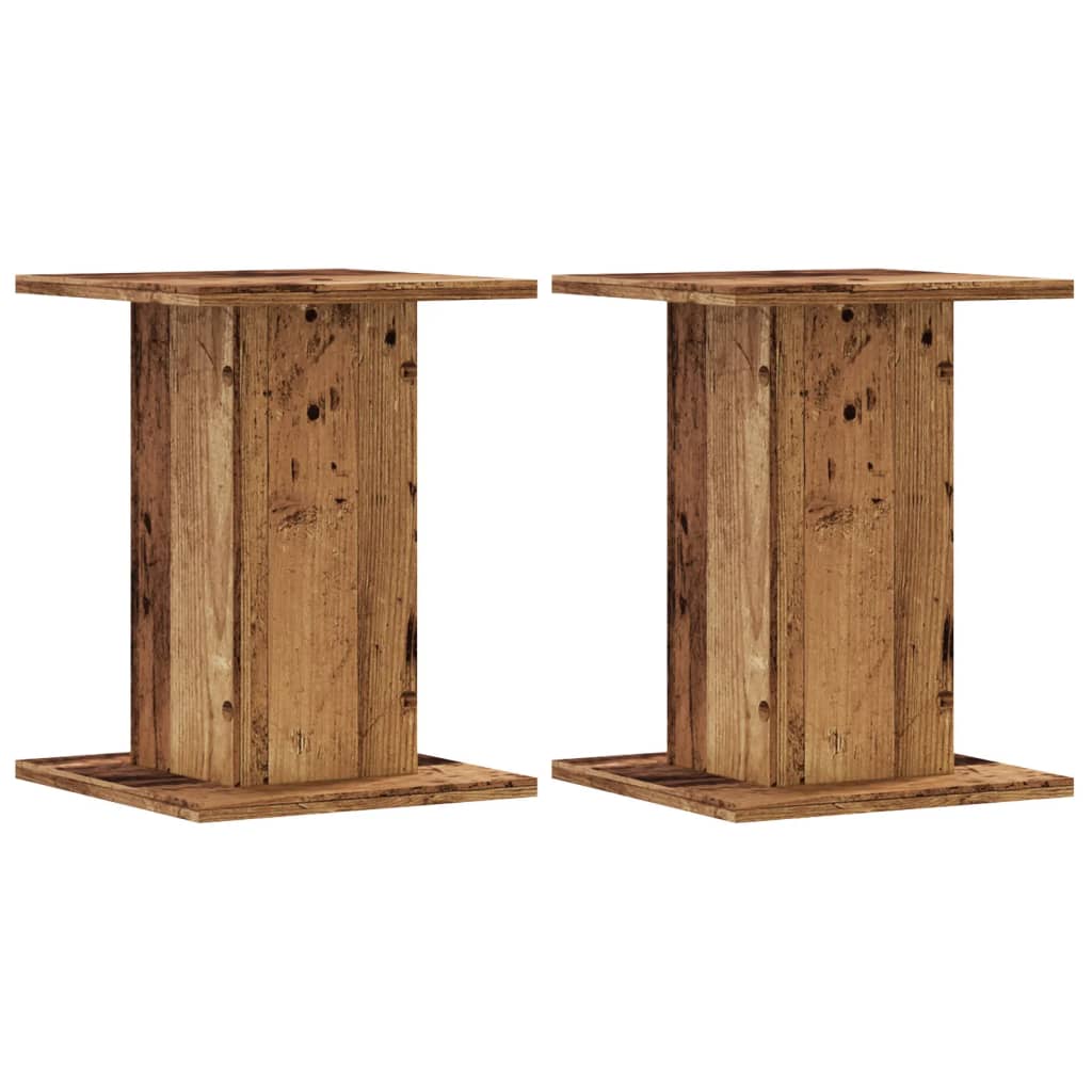 Suportes de colunas 2 pcs derivados de madeira madeira velha