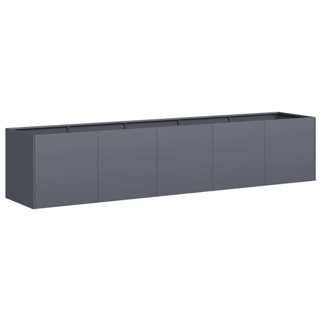 Vaso antracite 200x40x40 cm aço laminado a frio