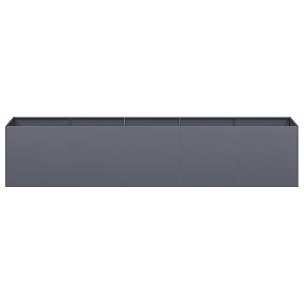 Vaso antracite 200x40x40 cm aço laminado a frio