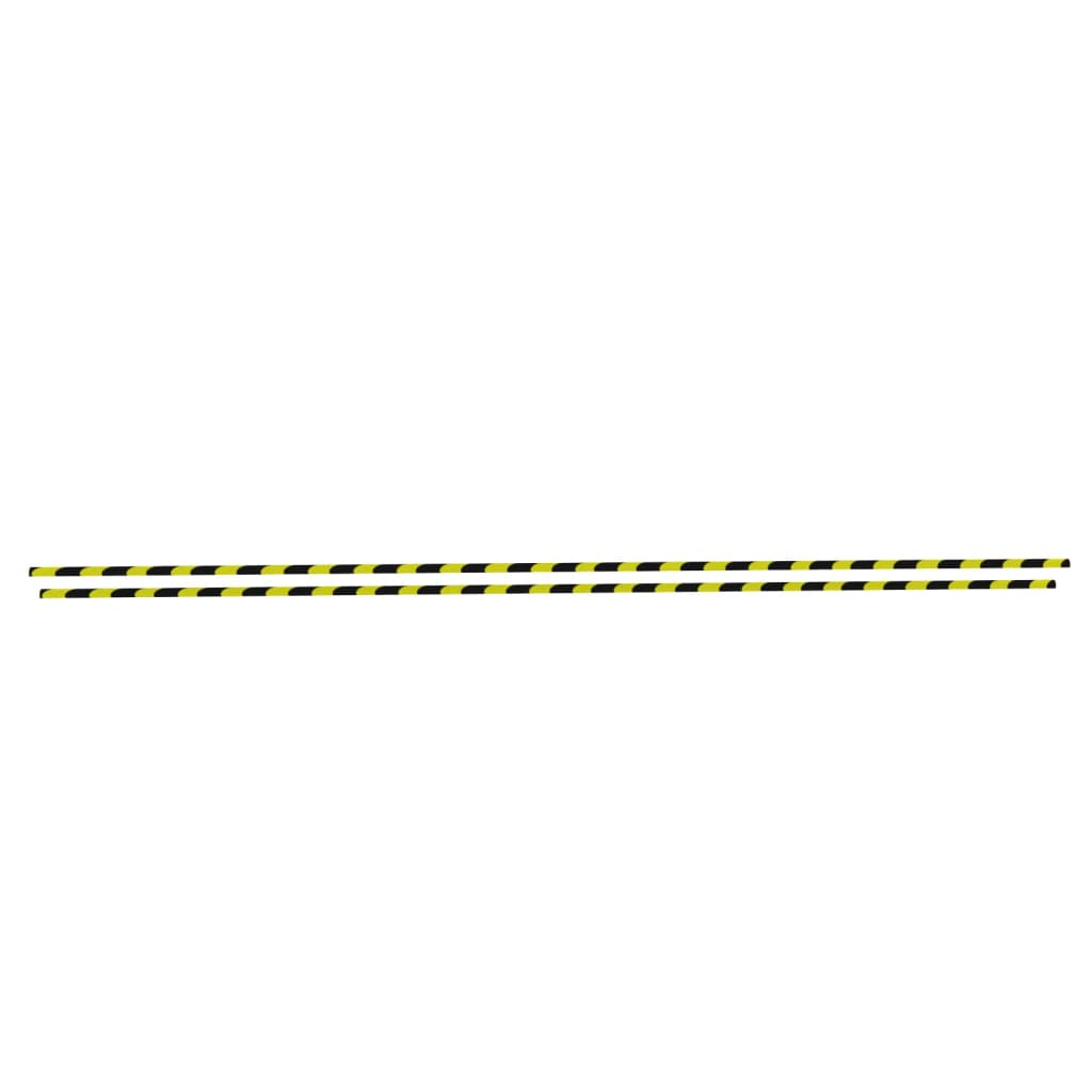 Protetores de canto 2 pcs 4x3x100 cm pu amarelo e preto