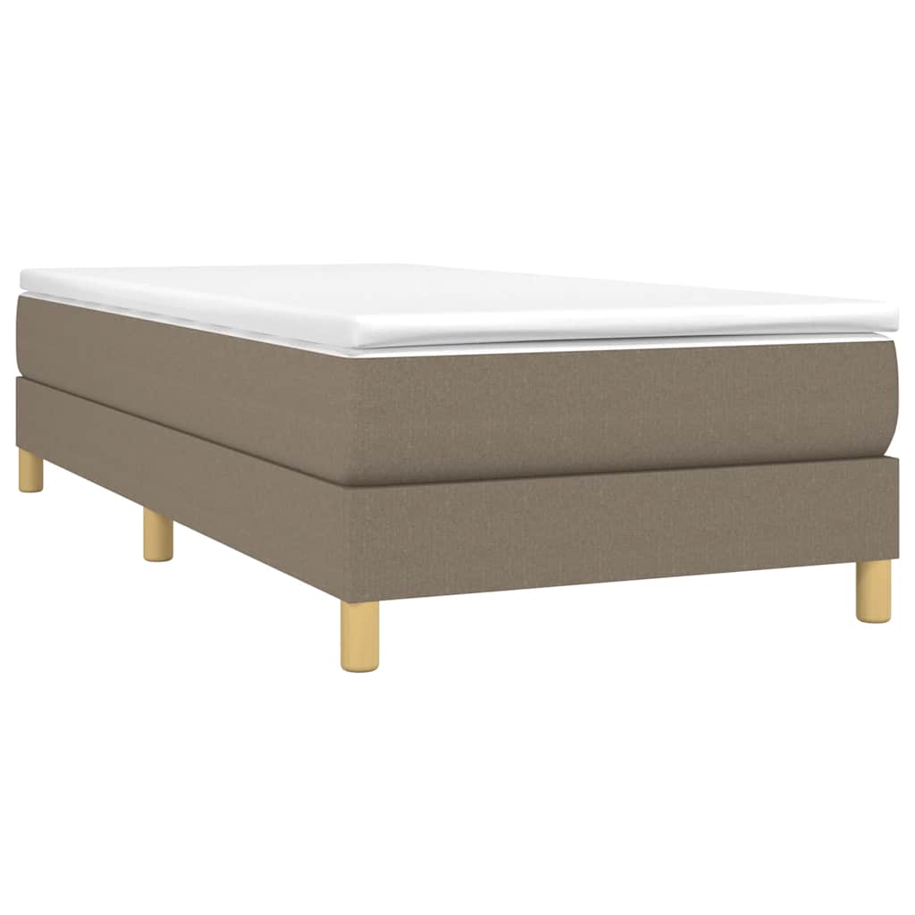 Estrutura de cama com molas 80x200 cm tecido cinzento