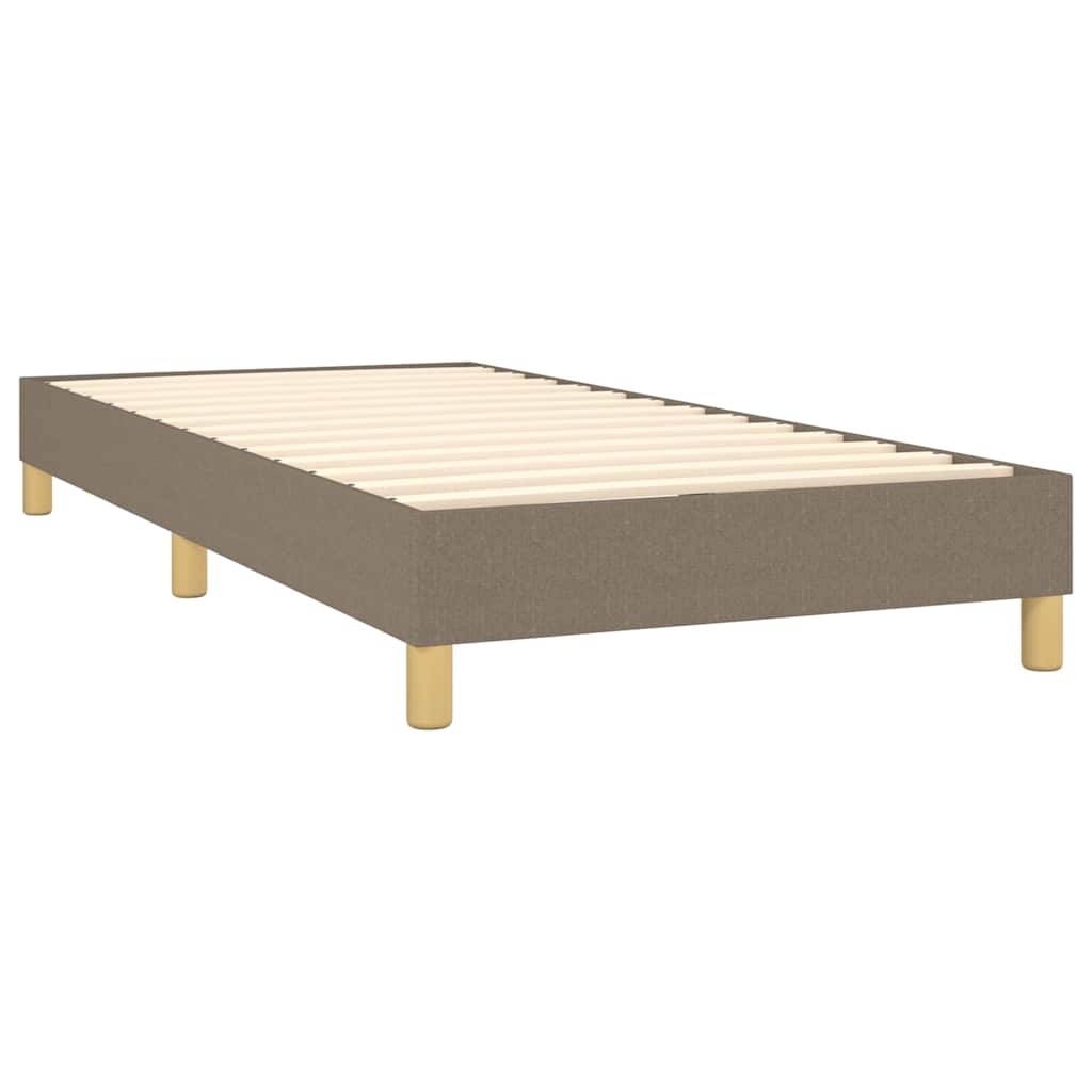 Estrutura de cama com molas 80x200 cm tecido cinzento