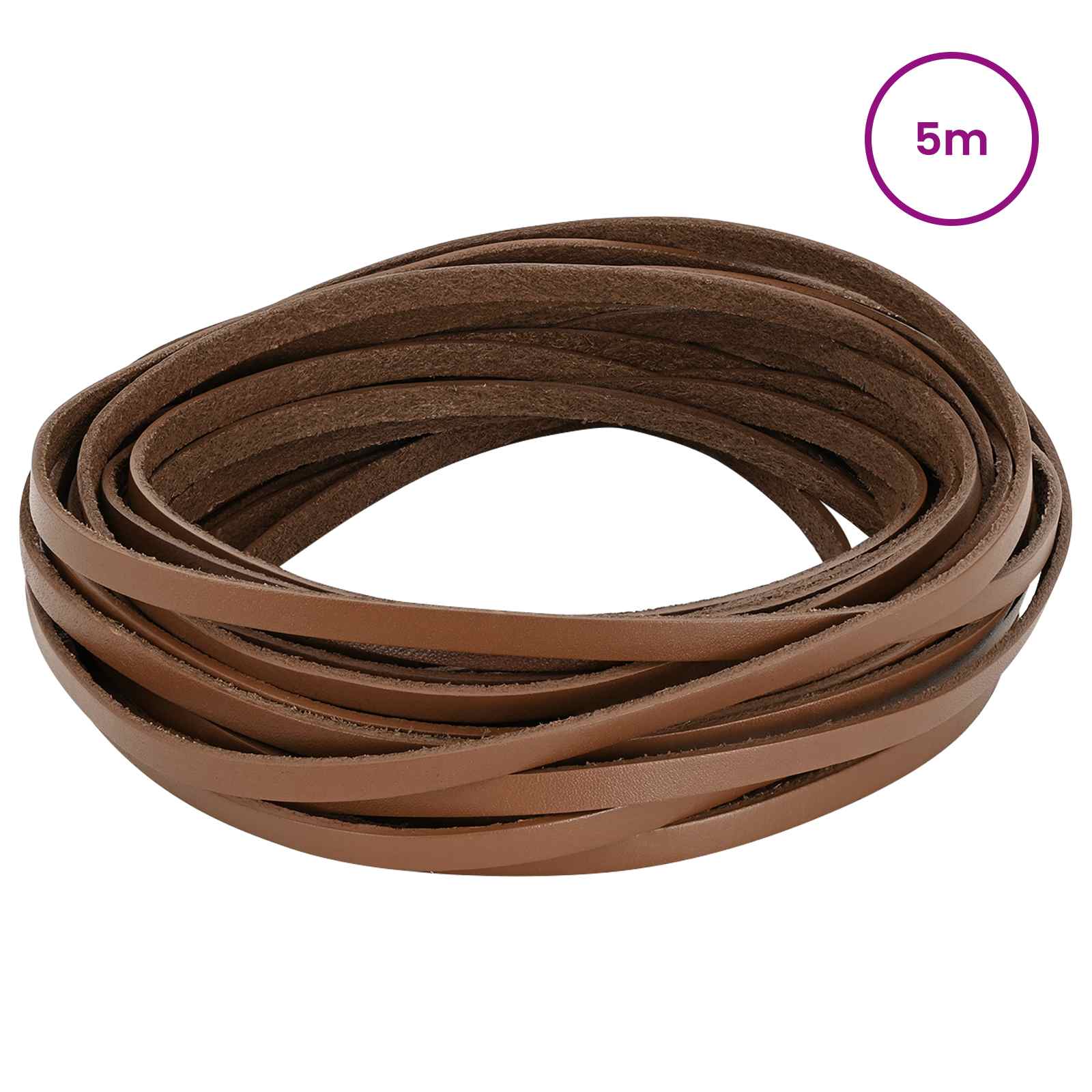 Pulseira de couro castanho 500 x 0,5 cm couro
