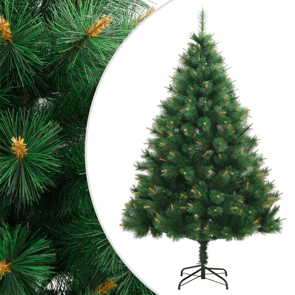 Árvore de natal artificial articulada com suporte 210 cm