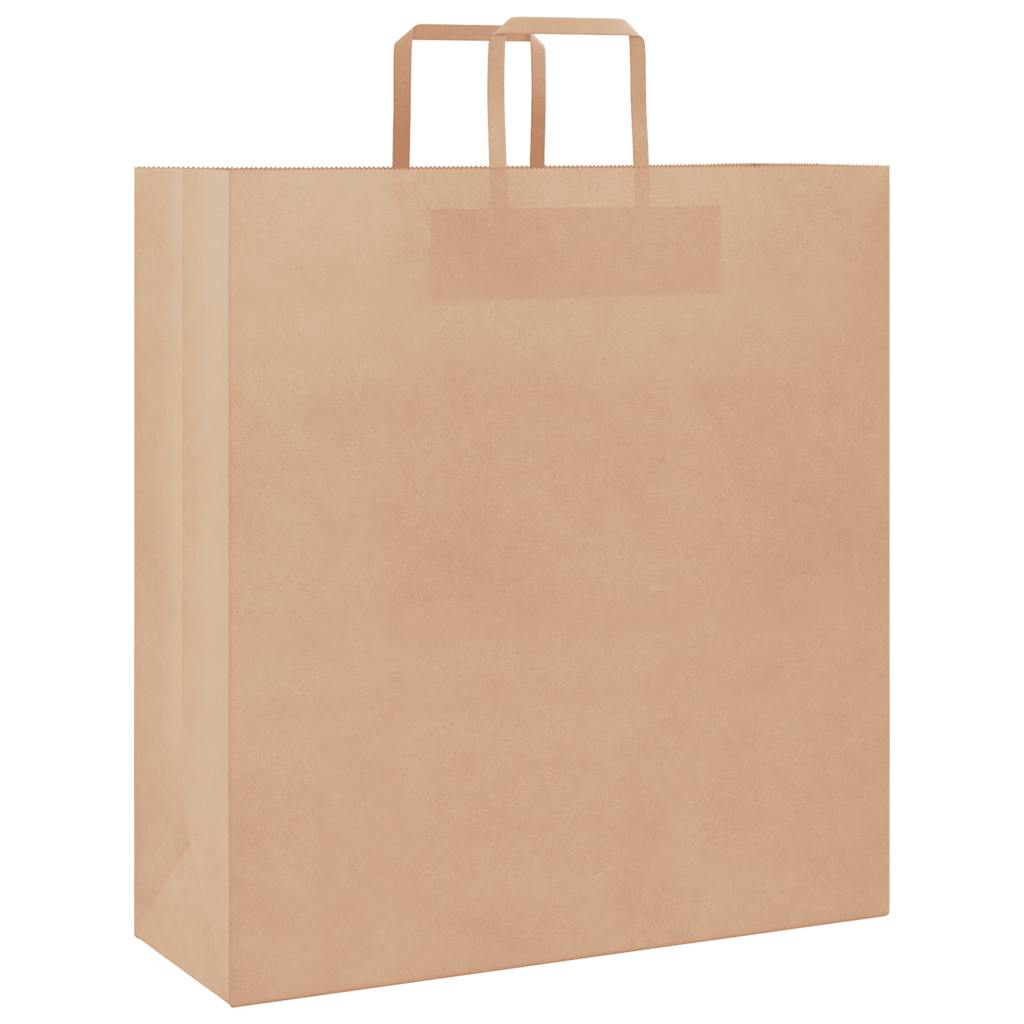 Sacos de papel 250 unid com alças castanho 45x17x48 cm