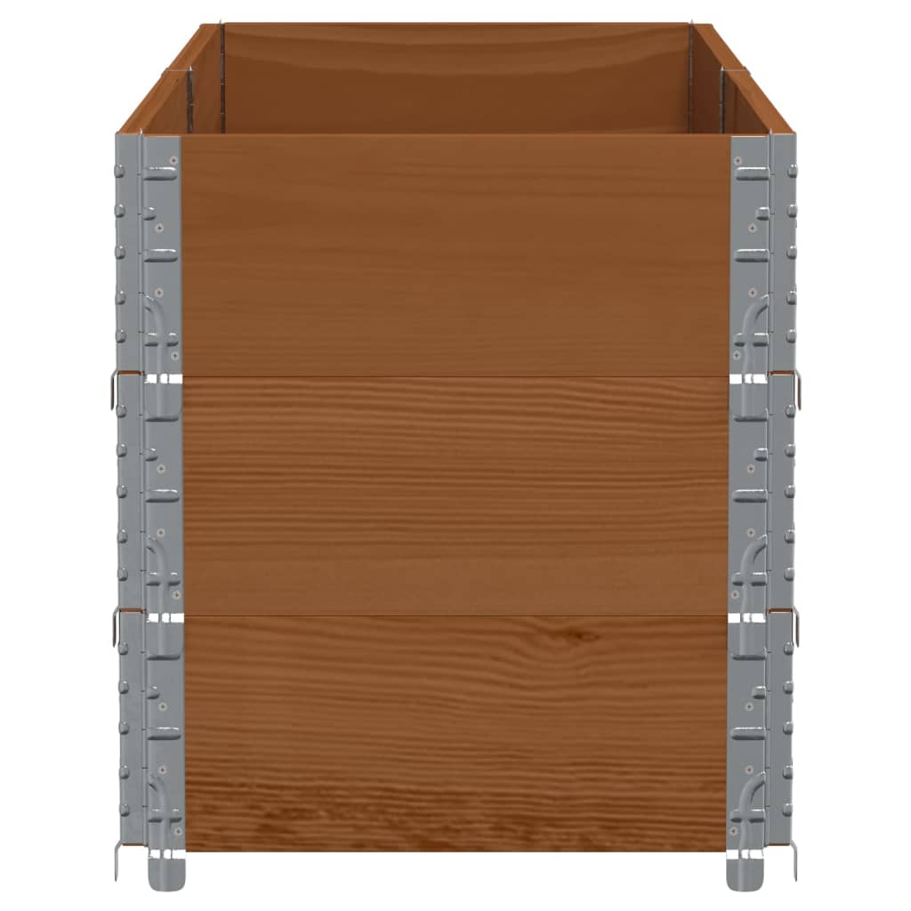 Vaso/floreira para jardim 150x50 cm pinho maciço castanho
