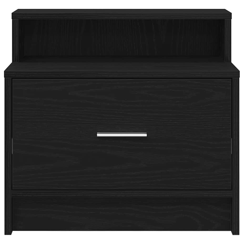 Mesa de cabeceira com gaveta 51x31x47 cm carvalho preto
