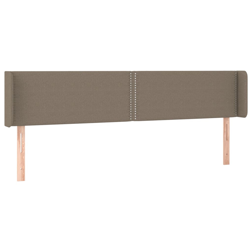 Cabeceira de cama c/ luzes LED 203x16x78/88cm cinza-acastanhado