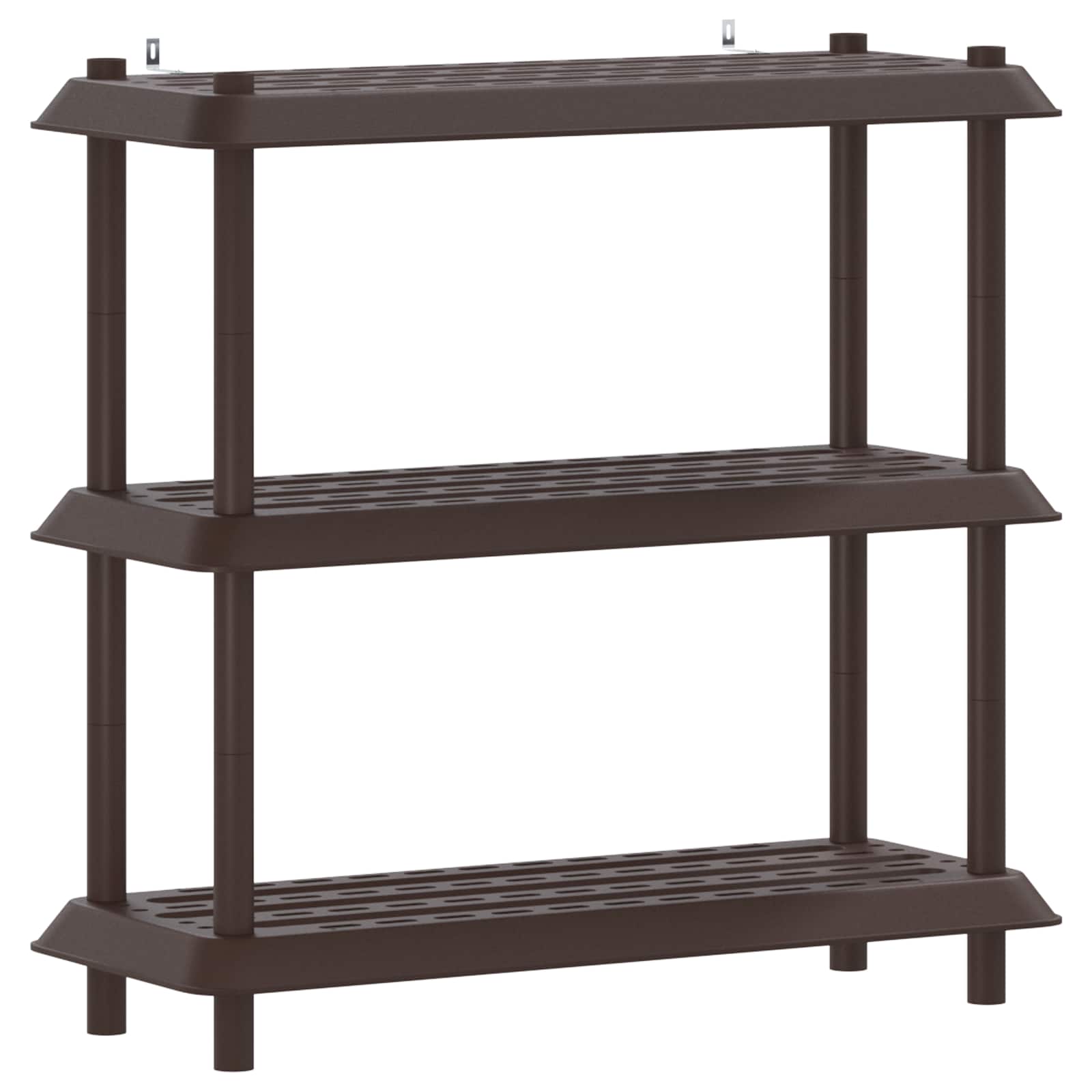 Unidade de estante 3 níveis 100 x 40 x 96 cm PP castanho