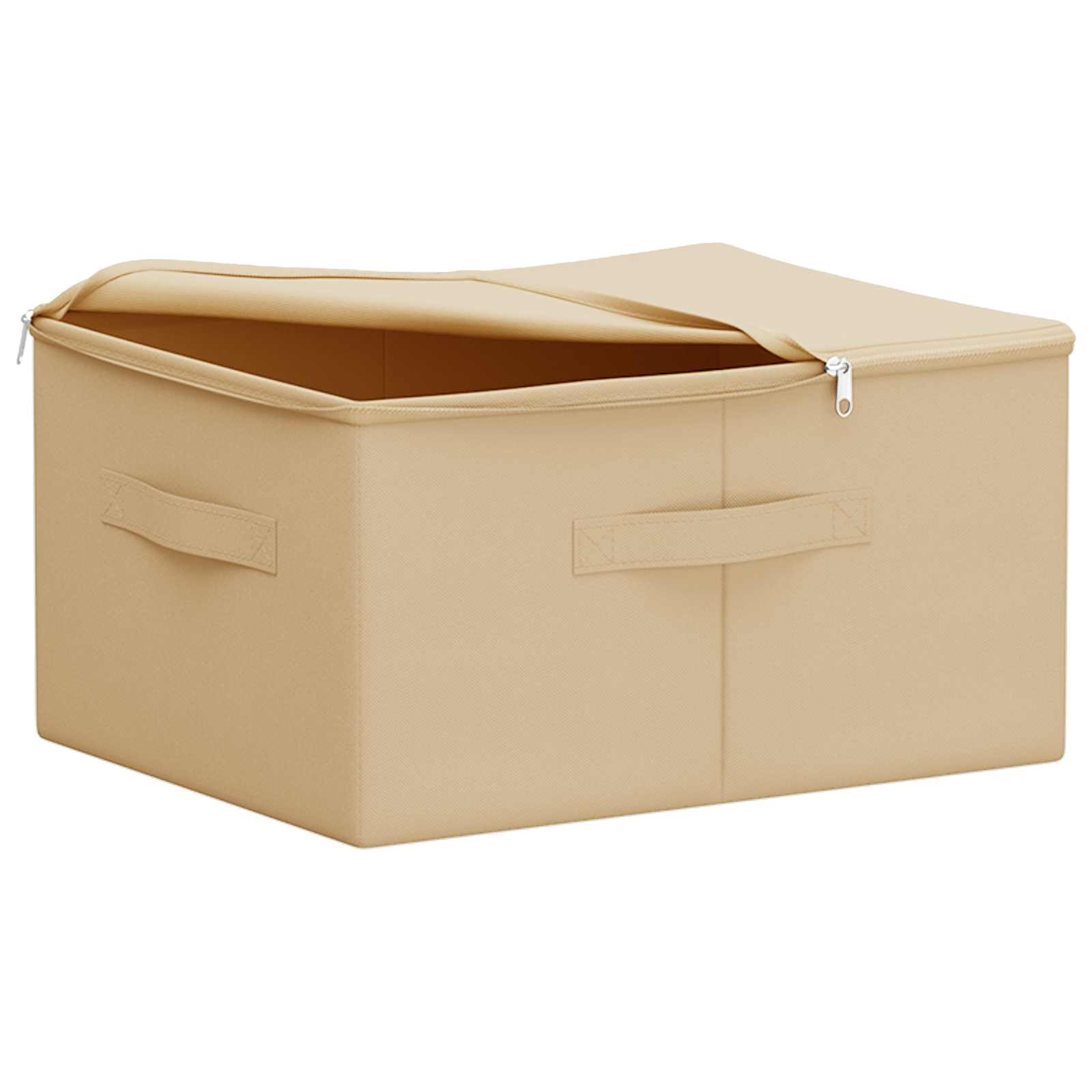 Caixa de armazenamento 24 unid. tecido não tecido 37,5 l creme
