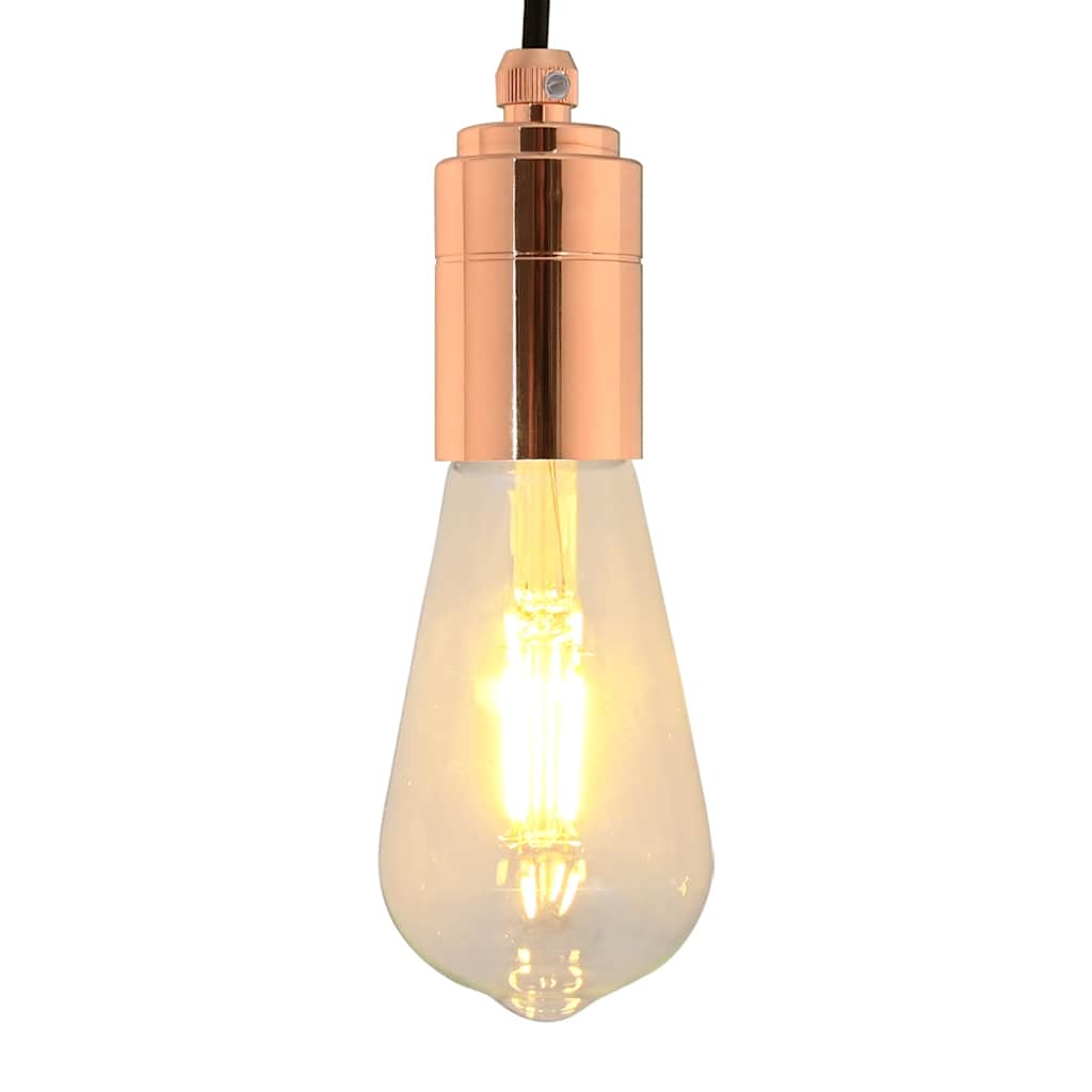 Casquilhos de lâmpadas 2 pcs rosa dourado e27