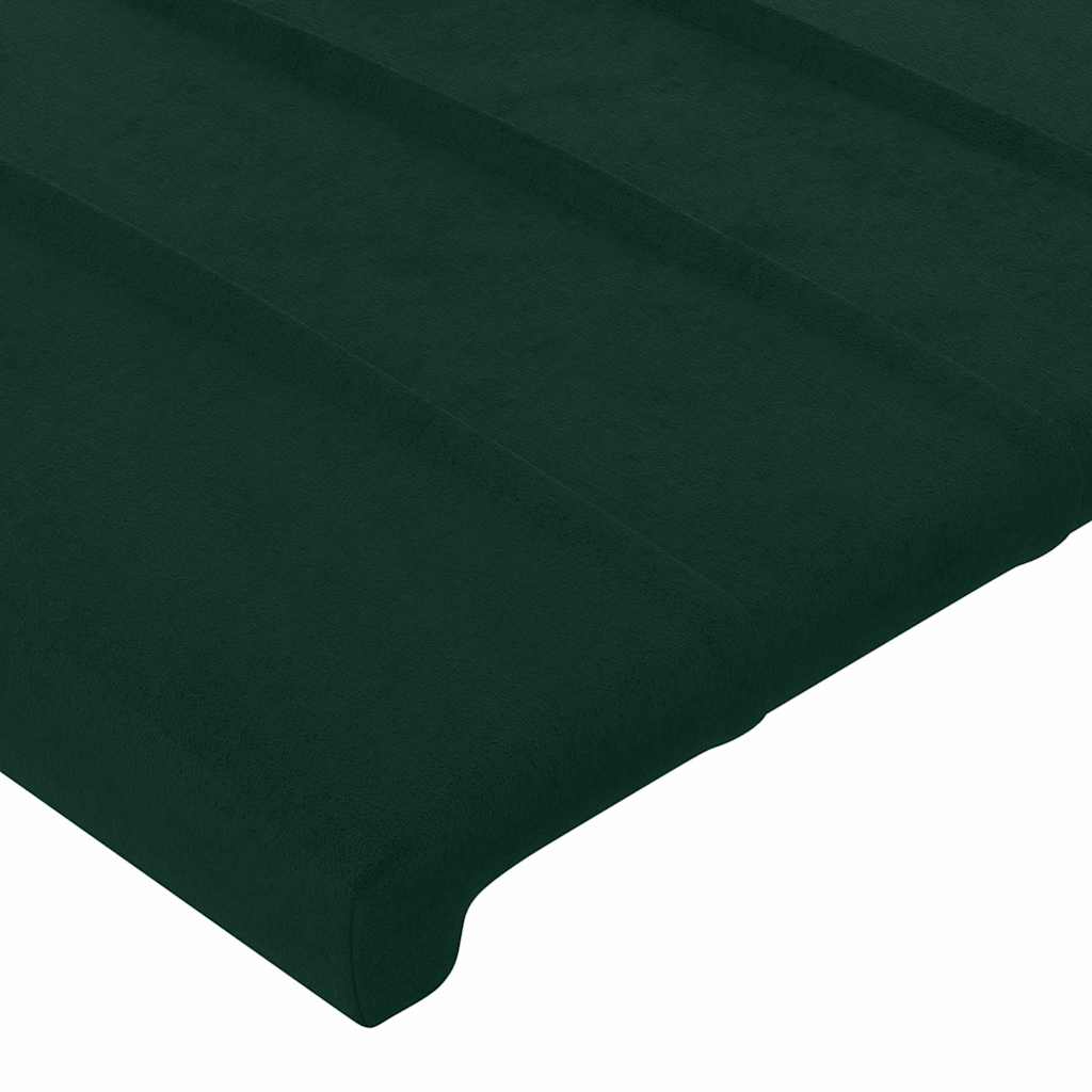 Cabeceira verde escuro 160x5x118/128 cm veludo