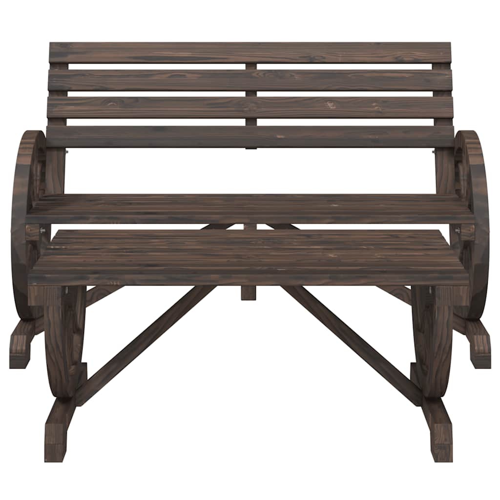 2 Pcs conjunto lounge de jardim madeira de abeto maciça