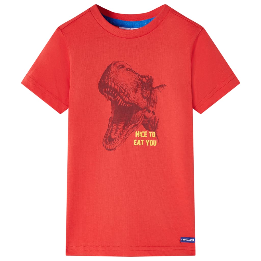 T-shirt para criança vermelho 104