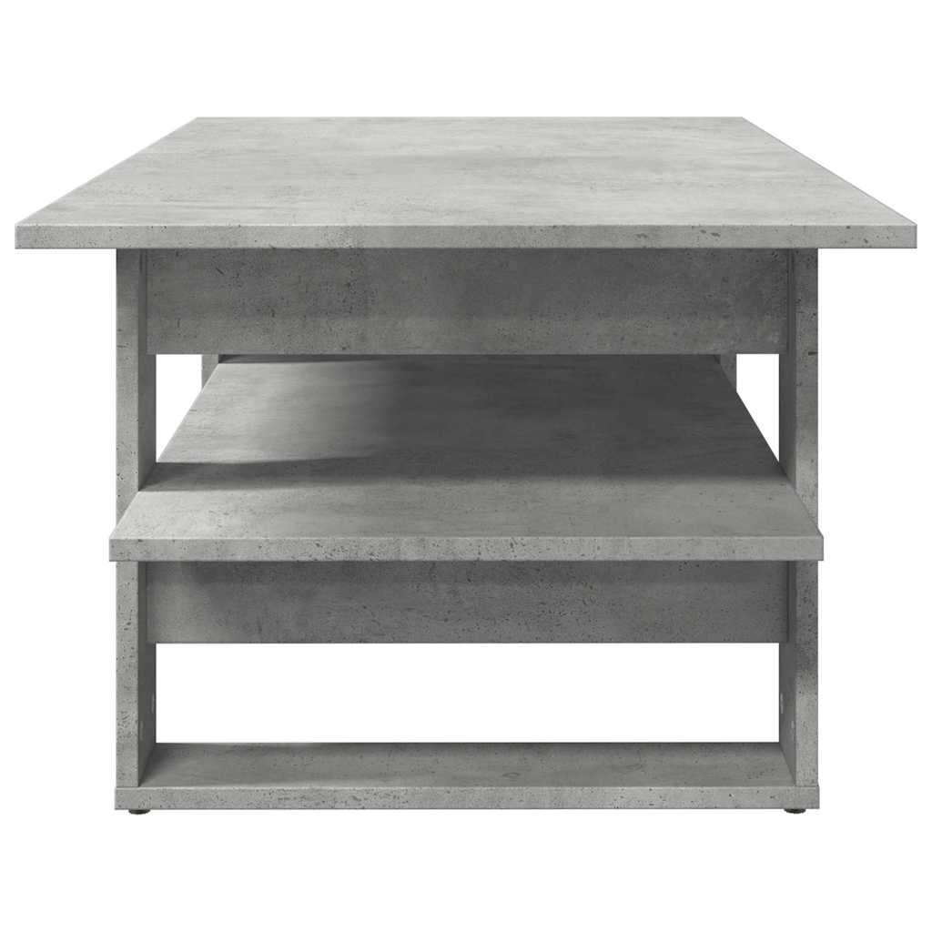 Mesa de centro 102x55x42 cm madeira processada cinza cimento