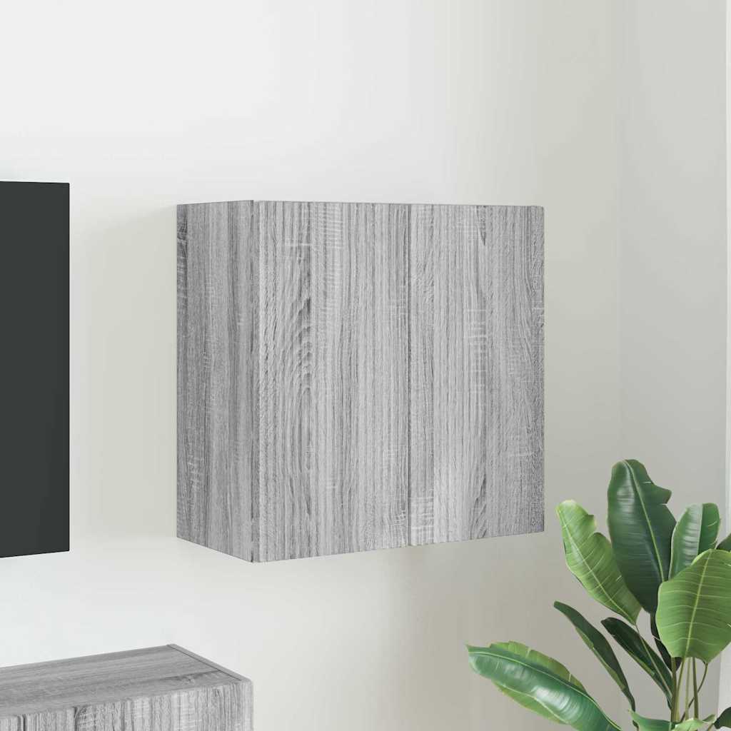 Armário de TV de parede 59,5 x 31 x 60 cm cinza sonoma